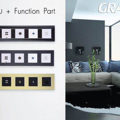 อุปกรณ์ต่อพ่วง (Function Part) ‎โทรศัพท์‬ USB‬ LAN CABLE‬ และ ‪‎ปลั๊กไฟ‬ ตกแต่งบ้าน รุ่น Gratia